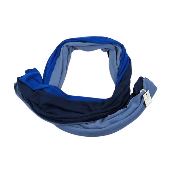 Donni Colorblock Blue Oversized Wrap Scarf NEW - Picture 3 of 6